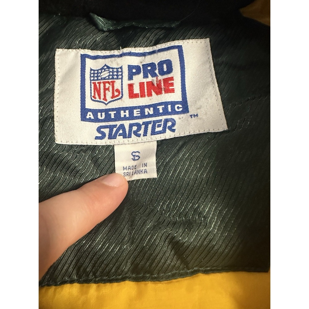 Vintage 90s Starter Coat/Jacket Green Bay Packers NFL Pro Zip Hooded Youth Small - Picture 11 of 11
